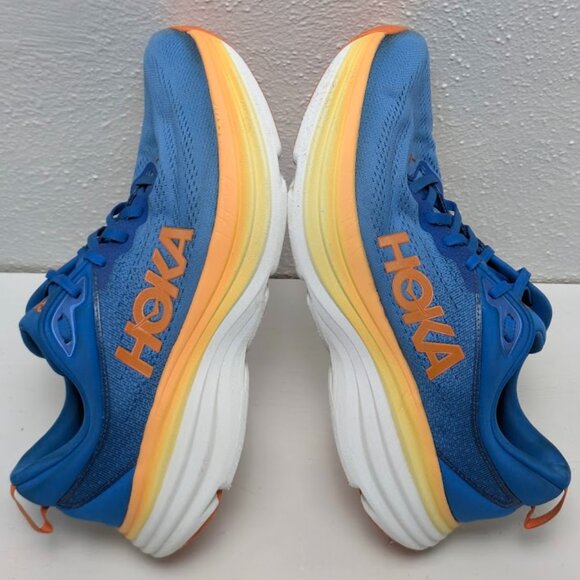 Hoka Other - Hoka One One Bondi 8 Mens Size 12 D Coastal Sky Vibrant Orange Running Shoes